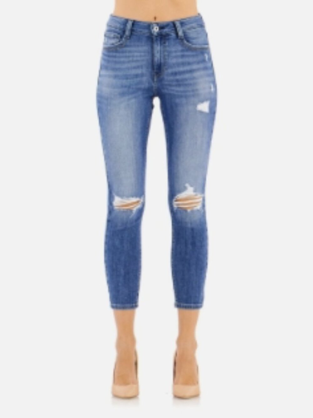 Like New! Morrison The Surfer Girl Distressed Mid Wash Skinny Jeans in 27